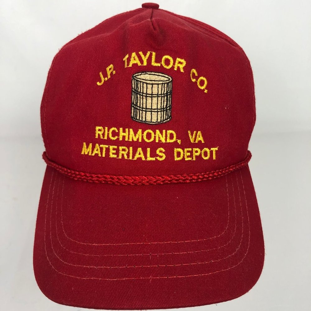 Vintage Red Truckers Cap Hat J.R. Taylor MADE IN USA